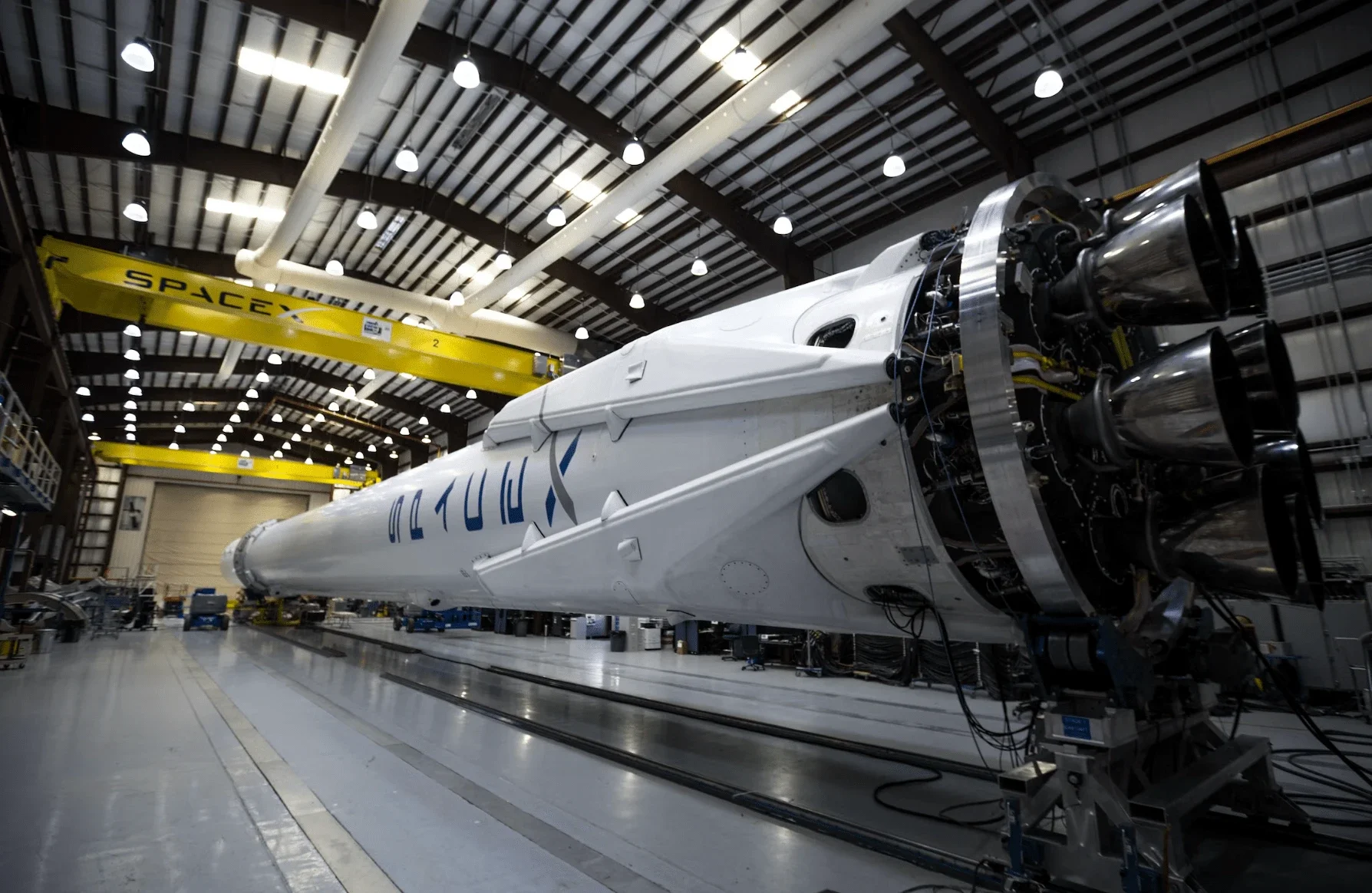 rocket in a hangar