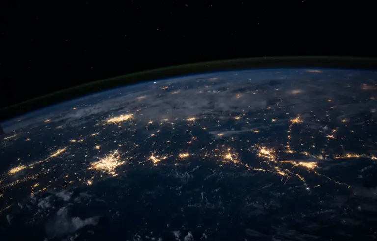 Earth at night from space