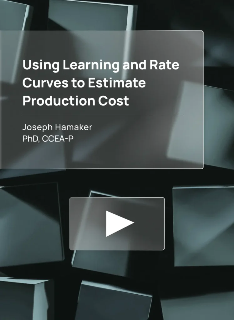 cover of using leraning and Rate Curves to Estimate Production Cost